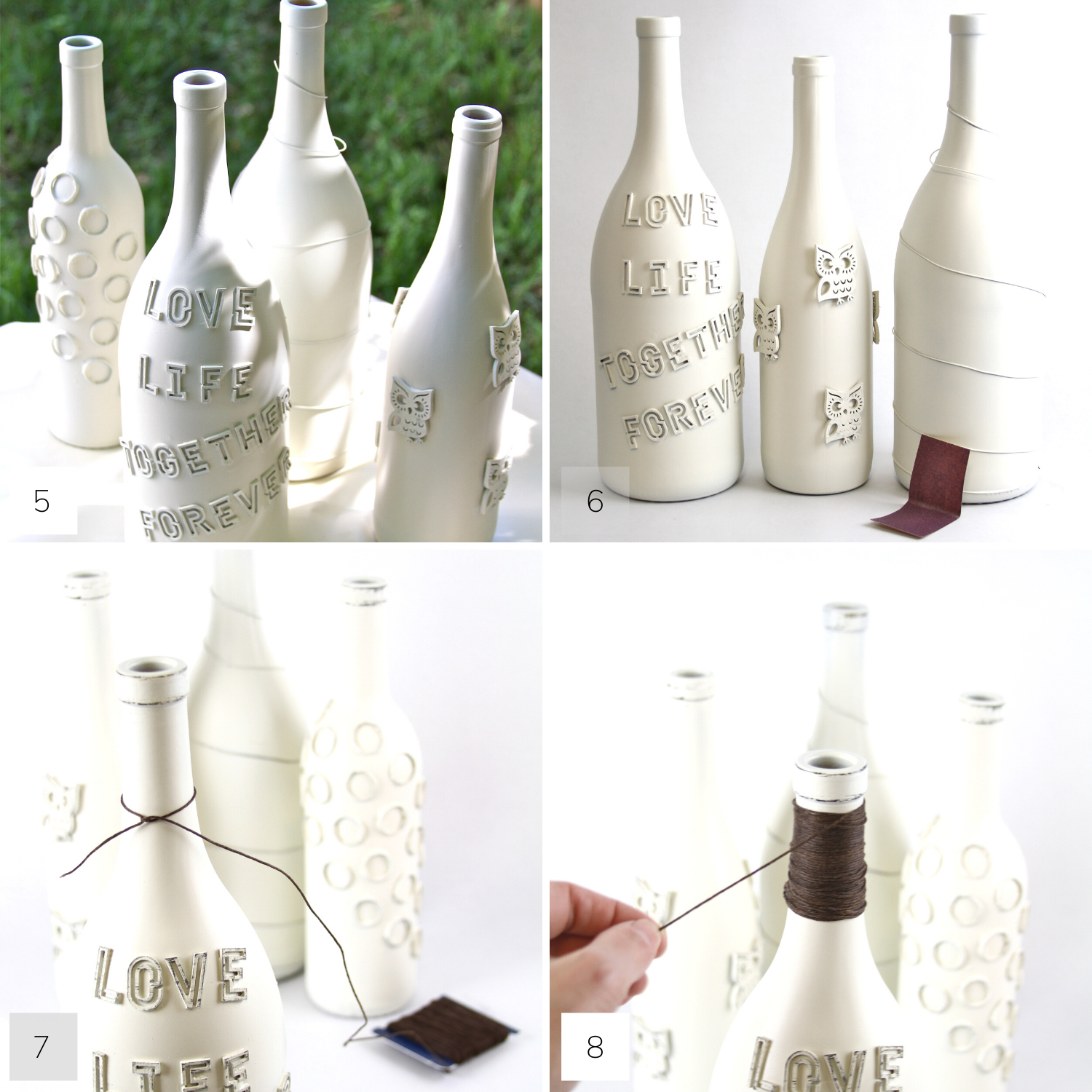 DIY DECORATED WINE BOTTLE IDEAS | Sewpapilla