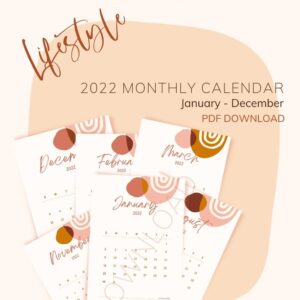 Freebie Monthly Calendar