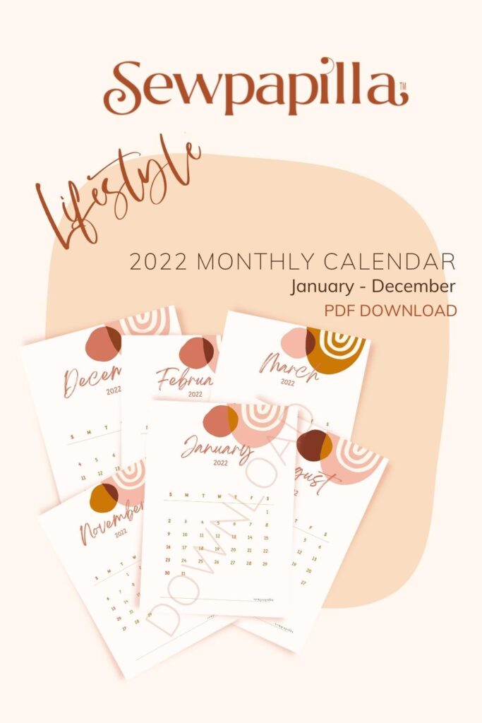 Freebie Monthly Calendar