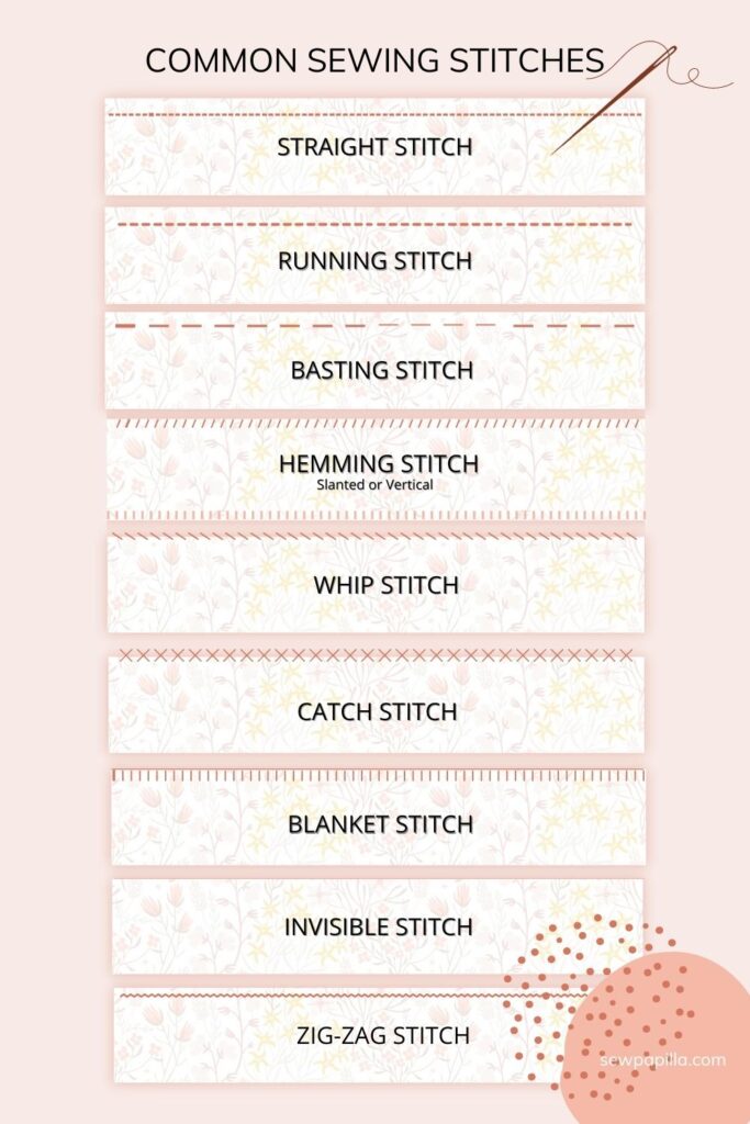 Common Types of Sewing Stitches