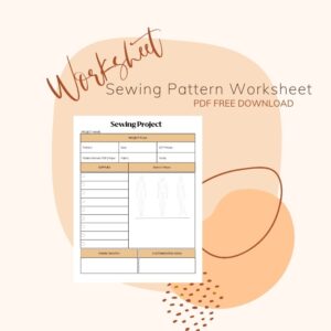 Sewing Pattern Worksheet